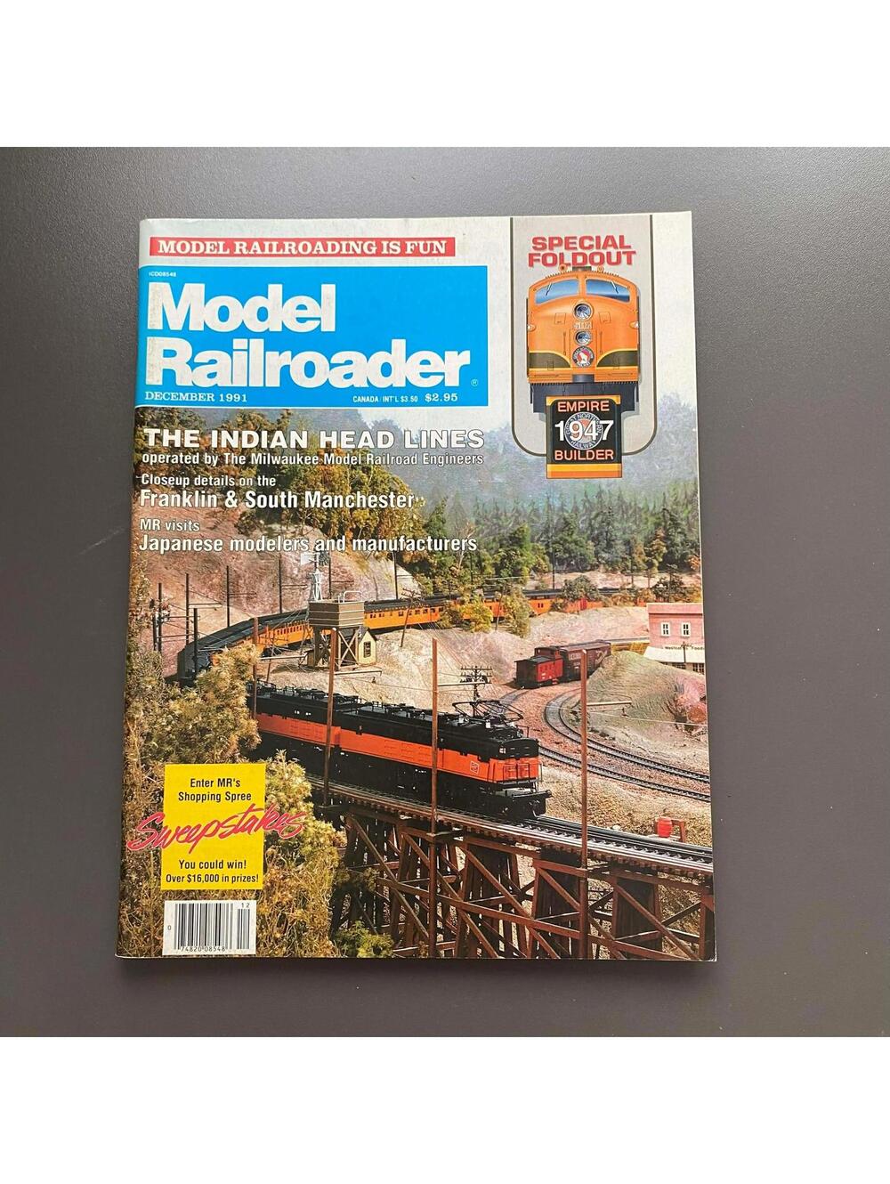 Model Railroader December 1991 Vintage History Magazine